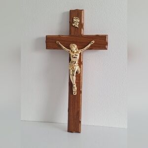 Carved wooden crucifix
